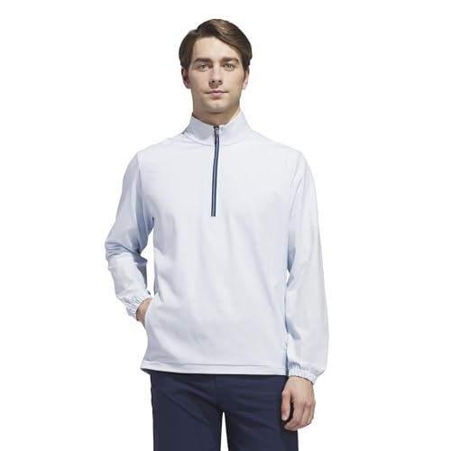 adidas Men's ULTIMATE365 SET WOVEN QUARTER-ZIP, CRYSTAL SKY S26