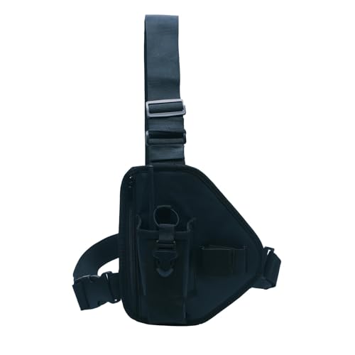 Image of Chest Radio Pouch with Adjustable Shoulder Sing Holster Case