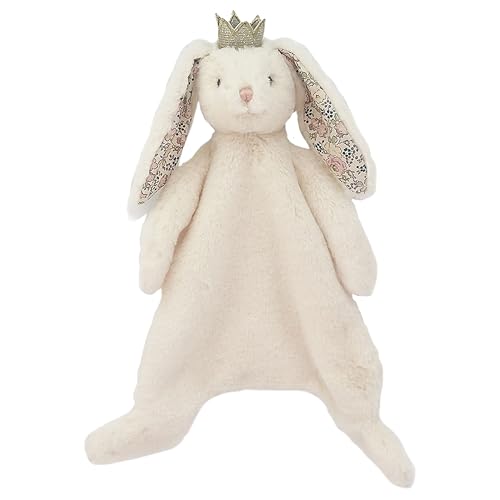 Image of MON AMI Princess Bunny Baby Security Blanket | Soft Plush Lovey for Infants & Toddlers | 15" Snuggle Comforter | Newborn Essential