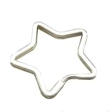 ステンレス鋼のフラットキーリングホーム車のキーの星形キーチェーンリングDIYアクセサリーシルバー1個スタイリッシュ耐久性に優れ、魅力的