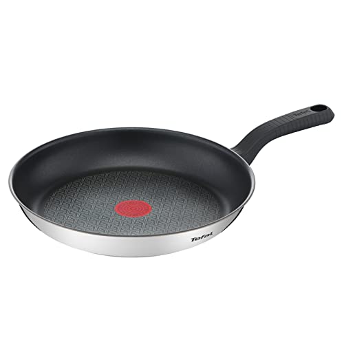 Tefal Poêle 30 cm, Induction, Revêtement antiadhésif, Acier inoxydable haute qualité, Indicateur de température Thermo-Spot, Comfort Max G7260744