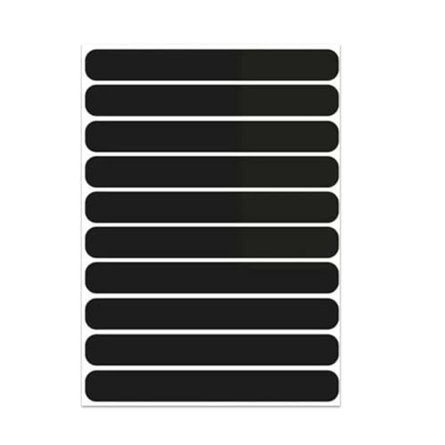 Kit of 10 Adesivi Riflettenti per Casco Moto, 80*10mm Nero Retro-reflective Adhesive Strips Kit di Rifrangenti, Nere Strisce Adesive Retroriflettenti Adesivo Universale Fai da Te Catarifrangenti (A)