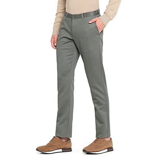 Image of blackberrys Solid Polyester Cotton Slim Fit Mens Work Wear Trousers