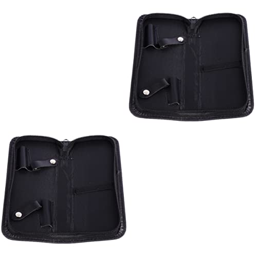 KALLORY 2 Pcs Hairdressing Scissors Case Scissors Bag Zipper Hair Salon Supplies Kit