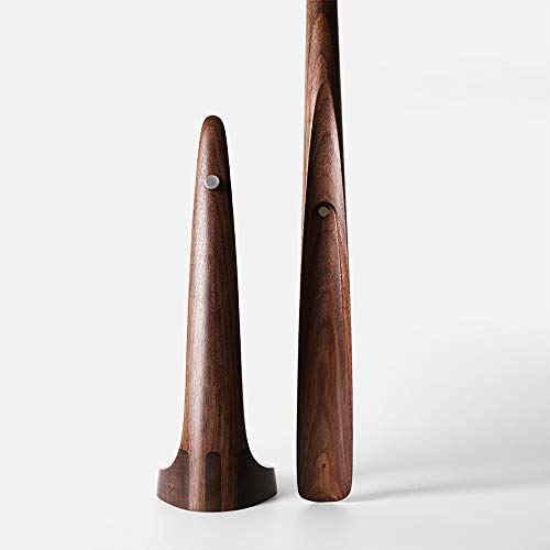 Calzador Portátil Zapato de Mango Largo Cuerno Negro Nuez 23 Pulgadas de Viaje de Zapatos ayudante Gadget Muy útil Bordes Lisos Y Redondeados (Color : Marrón, Size : 4.5x4.5x60cm)