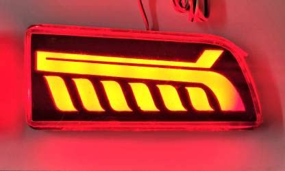 Image of UBH Professional Quality Car LED Brake Reflector Light With Flowing Design for Back Bumper (Scorpio Type B)