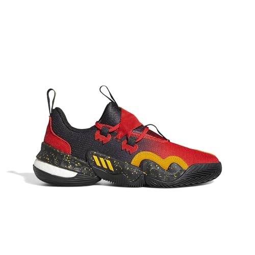 adidas Unisex Trae Young 1 Hawks Low Basketball Shoes, Vivid Red/Black, 8.5