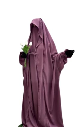 Image of NAZNEEN Saudi Jilbab Full Length and Noise Pc MATT NIDA Fabric with extra panel to cover face