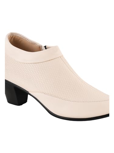 Image of TRYME and Stylish Stunning Block Heel Extra Cushion Inner Sole Boots with Zip Look for Womens and Girls
