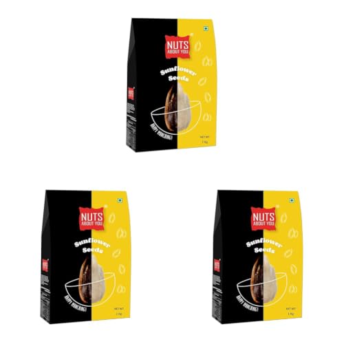 Image of Nuts About You SUNFLOWER Seeds, 1 kg | Raw | Premium | 100% Natural| Diet Food (Pack of 3)