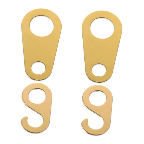 EXCEART 4個機械式掛け時計用チェーンエンドタブ 属製 アンティーク鳩時計部品 チェーンフック キット 時計愛好家向け交換パーツ 簡単取付け