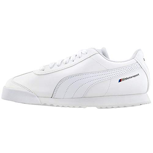 PUMA PUMA Unisex-Child BMW M Motorsport Roma Sneaker, White White, 6 M US Big Kid