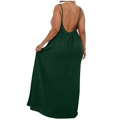Genérico Mono Mujer, Vestidos De Noche Chic Y Glamour, Vestido De Vestir Mujer, Vestido De Verano Para Mujer, Vestidos Largos Verano Ropa Mujer, Dark Verde, XXXL
