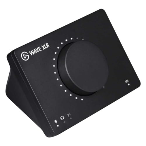 elgato wave xlr - audio mixer and 75 db preamp for xlr mic to usb-c control interface with 48v phantom power tap-to-mute digital mixing software for streaming recording podcasting on mac and pc