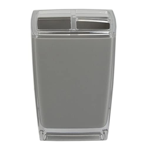 Home Basics Zahnbürstenhalter aus Kunststoff, Grau Cover