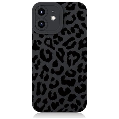LUOWAN Compatible for iPhone 11 Black Leopard Case,Cute Cheetah Pattern Design Soft Silicone Slim Protective Phone Cover for Women Girls for iPhone 11 6.1 Inch-Black Cover