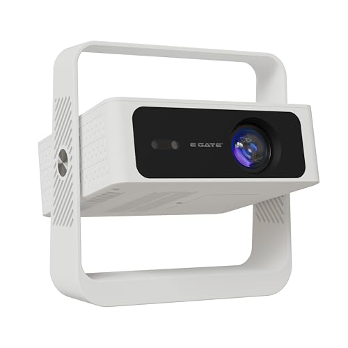 Image of E Gate Atom 4X Air, The Complete Projector with 1080P & 4K Support | Auto Focus + Auto Keystone + Obstacle Avoid | 400 ISO, Android 12 with Netflix, Prime, Live TV | WiFi-BT-HDMI ARC - EGATE