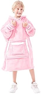 Birity® Hoodie Blanket for Kids,Super Soft and Warm Kids Blanket Sleeping Robes.Double Pockets Oversized Blanket Hoodie,Sherpa fleece Lined Pullover Hooded Blanket is the Best Gift for Boys and Girls.