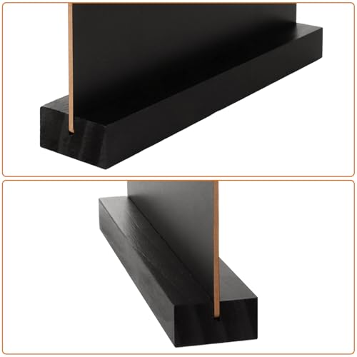 CYEER 6 Stück Kreidetafel Aufsteller A4 mit Holzsockel, 32x21cm Doppelseitige Tischtafel, Abnehmbare Schwarze Tafel zum Beschriften für Gastronomie, Hochzeit, Buffettisch & Preisschilder
