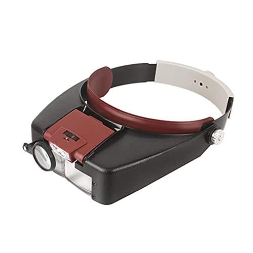 QHYTL Loupe Lampe Lunettes avec loupe Maintenance de la Montre Bandeau Lunettes Loupe Style de Port pour la Lecture de Bijoux Outil de réparation de Montre Bras Flexible en col de Cygne