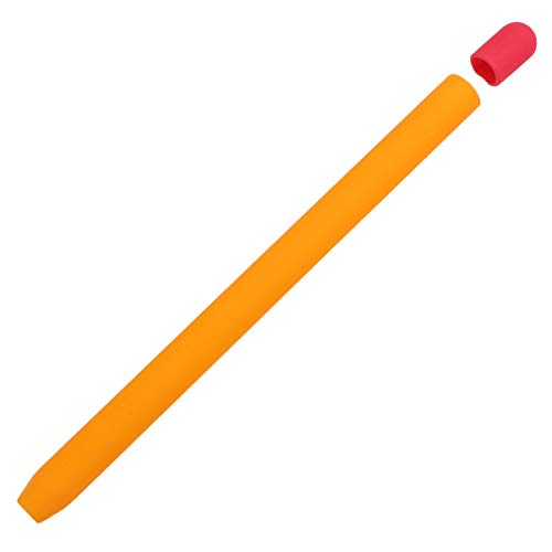 UKCOCO Stifthalter Kompatibel für Pencil Hülle - Silikonschutzhülle Anti-Rutsch-Hülle Hautgriff Abdeckungshalter Zubeh?r Kompatibel mit Pencil 2. Generation (Orange) – Bild 3