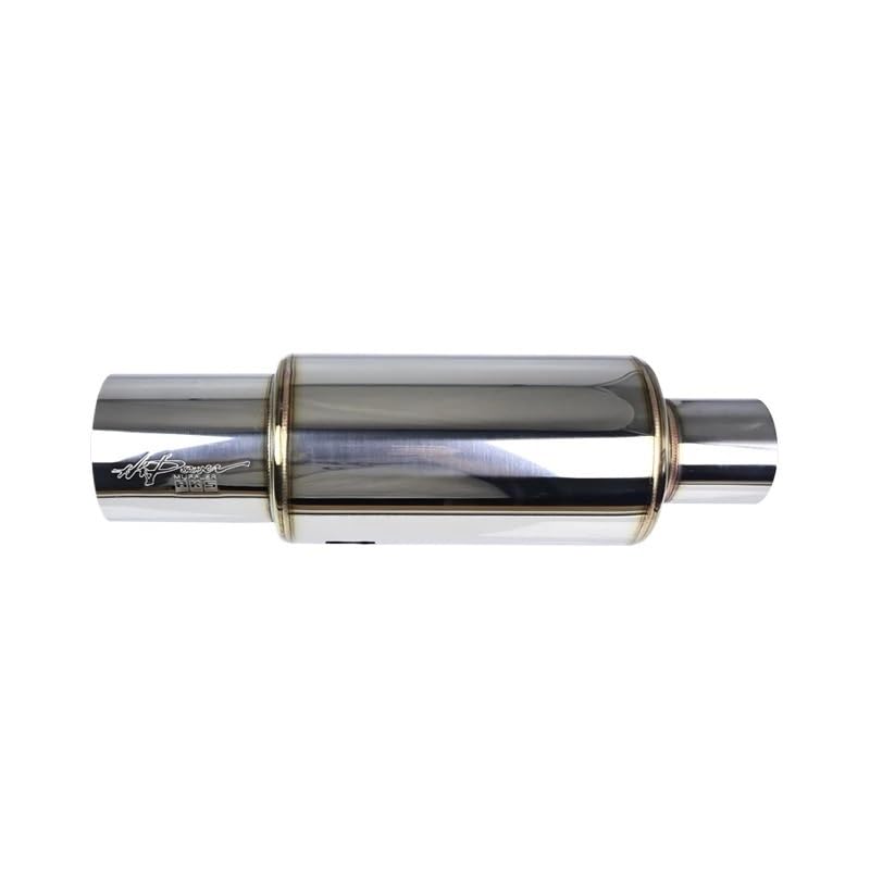 Vehicle Silencer Rura wydechowa ze stali nierdzewnej, tłumik rury wydechowej z interfejsami 51/63/76MM Tłumik do Samochodu(76-89 Silver)