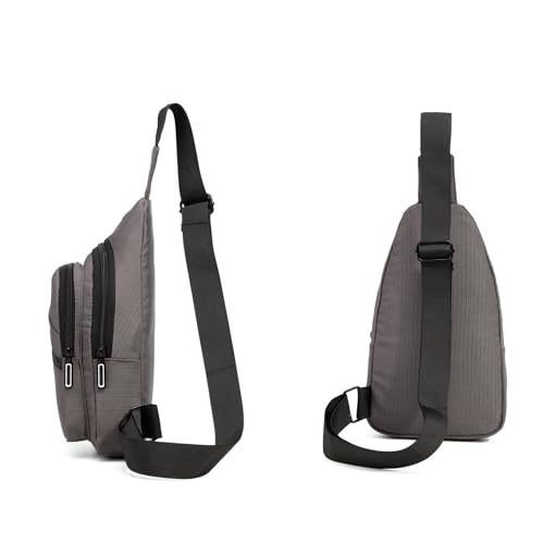 Image of AOSTIHOT Sling Bag Crossbody Bags for Men Women, Small Sling Backpack Cross Body Chest Daypack for Travel Casual Running Hiking Grey