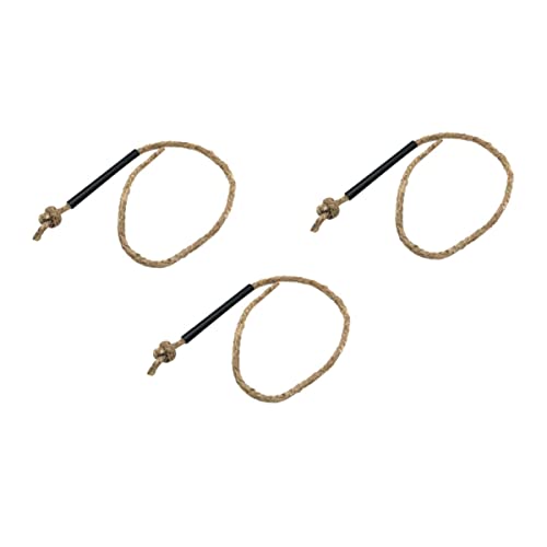 Outanaya 3Pcs Fire Starter Rope with Sleeves Jute Flame Starting Supplies for Camping BBQ and Outdoor Survival