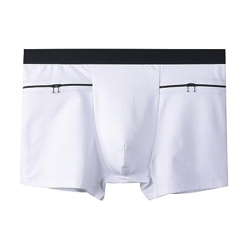 Alienjoy Herren Pocket Boxershorts Slips Unterwäsche mit versteckten Taschen für Reisen Raves Festivals sichere Lagerung taschendiebesicher