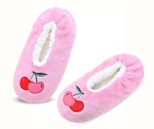 Image of Keyela Women Cozy Warm Slipper Socks, Non Slip Gripper Indoor House Socks | Soft warm cozy fabric, gripper anti-slip bottom for bedroom, lounge and all indoor daily use