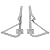 Attic Ladder Spreader Hinge Arms Replacement Counter Balance Arms Hinge Kit Compatible with 2010-Up Werner Mk 5, WU2210, W2208, W2210 Thick Zinc