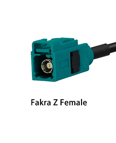 Vecys Fakra Z Female to SMA Female RF Coax Cable 12in/30cm SMA Cable RG174 for Car Stereo GPS Navigation, Gold, 12 inches - Image 3