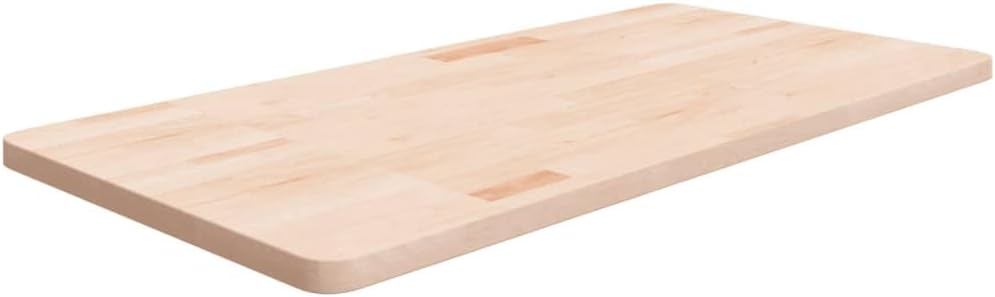 vidaXL Solid Wood Bathroom Countertop/Untreated Oak Tabletop - 100x50x2.5 cm