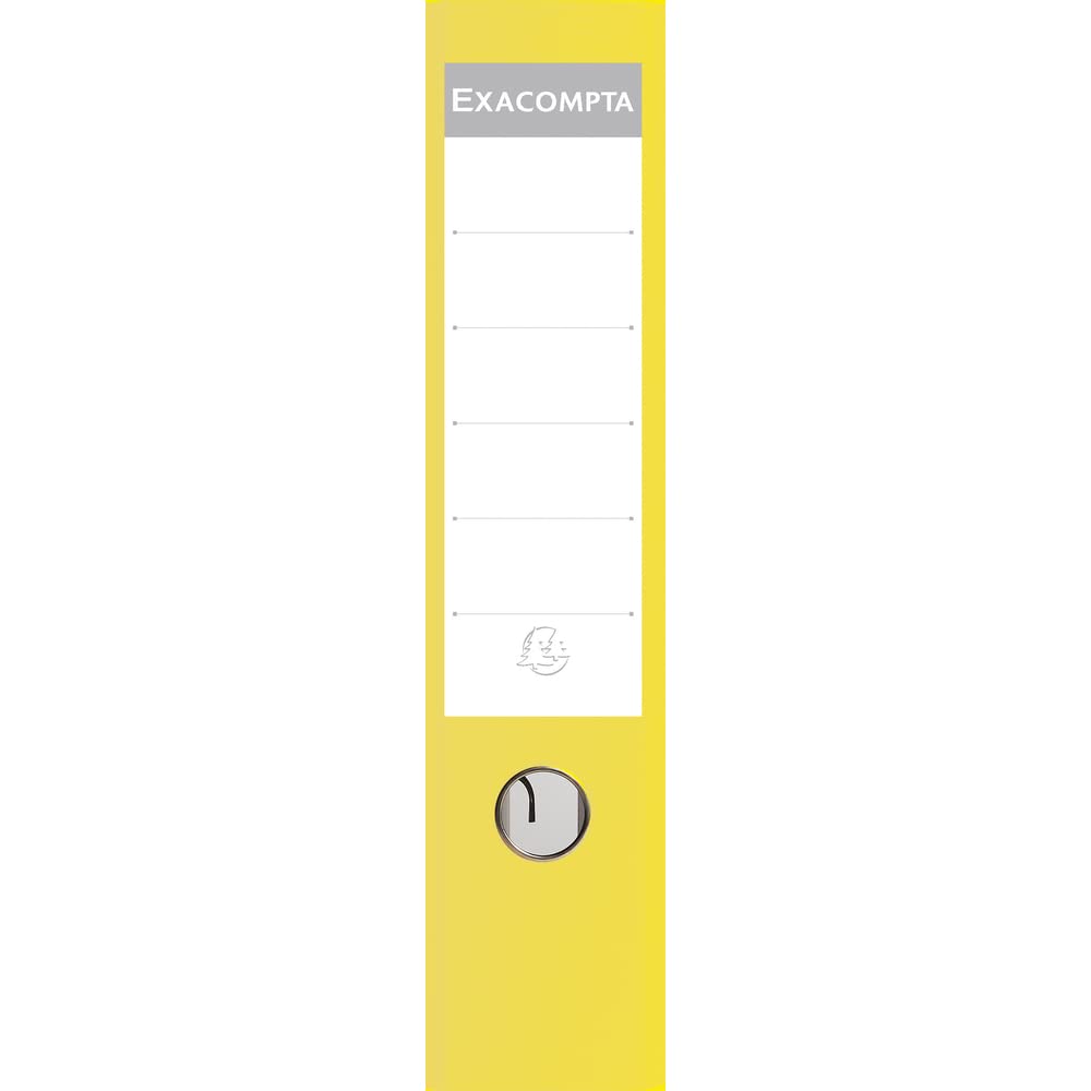 Exacompta - Réf. 918404B - Carton de 20 classeurs à levier A4 - Dos 75 mm - Mécanique 80 mm - Dimensions extérieures : 31,8 x 28,4 x 8 cm - Format à classer A4 - Coloris : Jaune