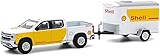 Greenlight 1:64 Hitch & Tow Series 20-2019 Silverado Shell Oil and Small Shell Oil Cargo Trailer...