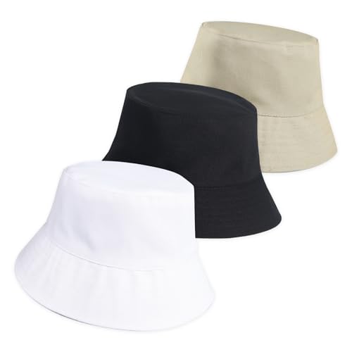 Image of Bucket Hats Bulk Solid Color DIY Blank Hat Bucket Hats for Men, Women and Adults
