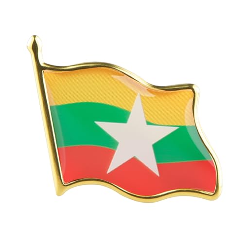 Image of Country Flag Brooch Metal Alloy Souvenir Pin Shirt Hat Backpack Jewelry Accessories Decoration Party Christmas Gift Badge International Travel Pin