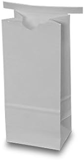 White Tin Tie Food Bags 3-3/8" X 2-1/2" X 7 3/4" | Quantity: 100 Width 2 1/2