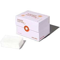 White Rabbit – Naked Cotton Textured – Unbleached Perforated Cotton Pads for Toner, Makeup Removal & Masks | Lint-Free, Exfoliating, Natural & Cruelty-Free | Korean Skin Care Product (100 Count)