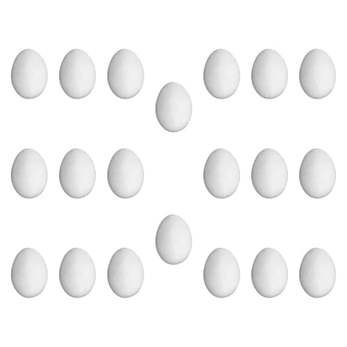 Leefasy 20Pcs Solid Simulation Pigeon Eggs Dove False Egg Agricultural Tool White Guiding Race Pigeons for Pigeon Hatching