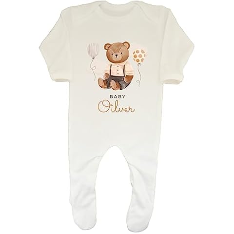 Personalised Cotton Teddy Bear Sleepsuit Cover