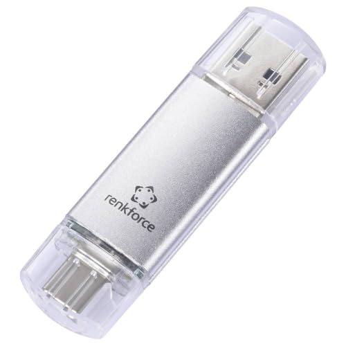 Renkforce RF-USBOS-230 USB-Stick 64 GB Silber RF-6688140 USB-A, USB-C®