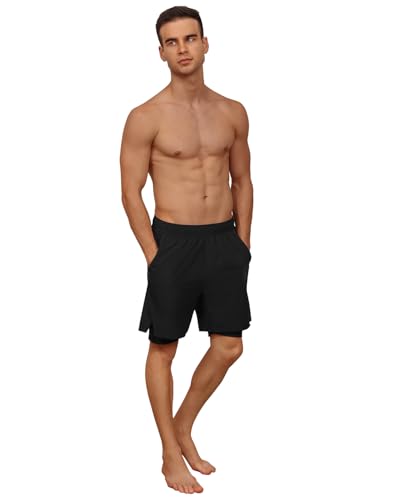 Mens-Swim-Jammers Athletic-Swimwear Quick-Dry-Shorts Durable-Team-Swimsuits - Drawstring Competition Swimming UPF50+2