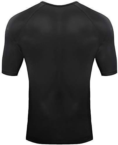 Mytra Fusion BJJ Rash Guard Men Power Layer Base Layer Compression Rash Guard (Black, Large)