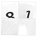 SOLUSTRE 50pcs Plastic Table Number Cards Labels for Desk Home Easy to Use Number Card