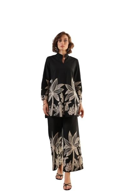jisora Women's Black Printed Pure Cotton Co- Ord Set-picture-55