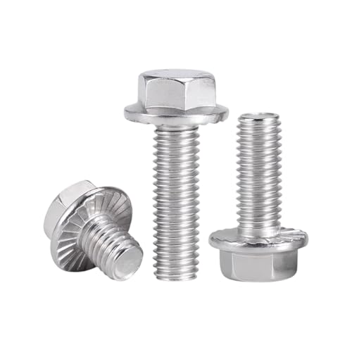 Tornillos hexagonales con brida M6 en acero inoxidable 304 de alta resistencia estructural