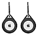Produktbild Silikon-Schutzhülle für Apple AirTag mit Karabiner, AirTag Schlüsselfinder, Handy-Finder, Tragetasche, 2 Stück (schwarz, schwarz)