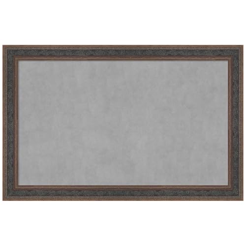 Amanti Art Bronze Framed Magnetic Board, 45x29, Traditional Office Decor