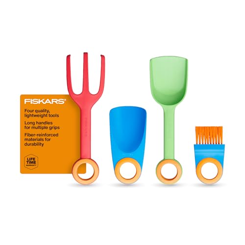 Set de herramientas de jardín para niños Fiskars (4 piezas) miniatura 1